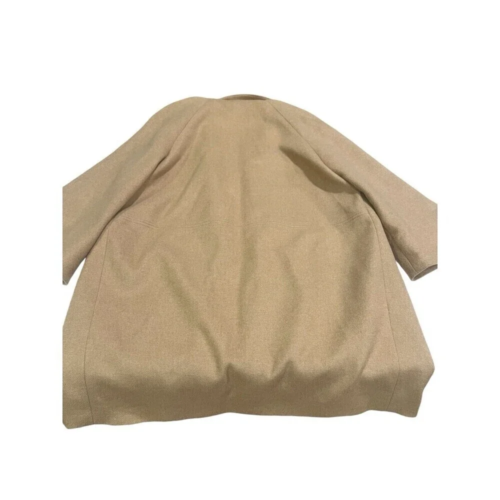 MASSIMO DUTTI Made In Romania  wool blend coat camel Size Medium Wide Arm